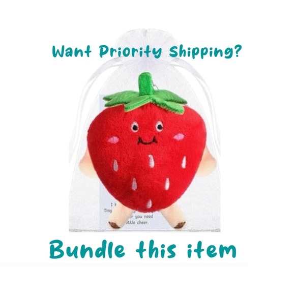 📦 BUNDLE item/Priority Fast Shipping 🍓 Strawberry Plush Keychain - Picture 1 of 8